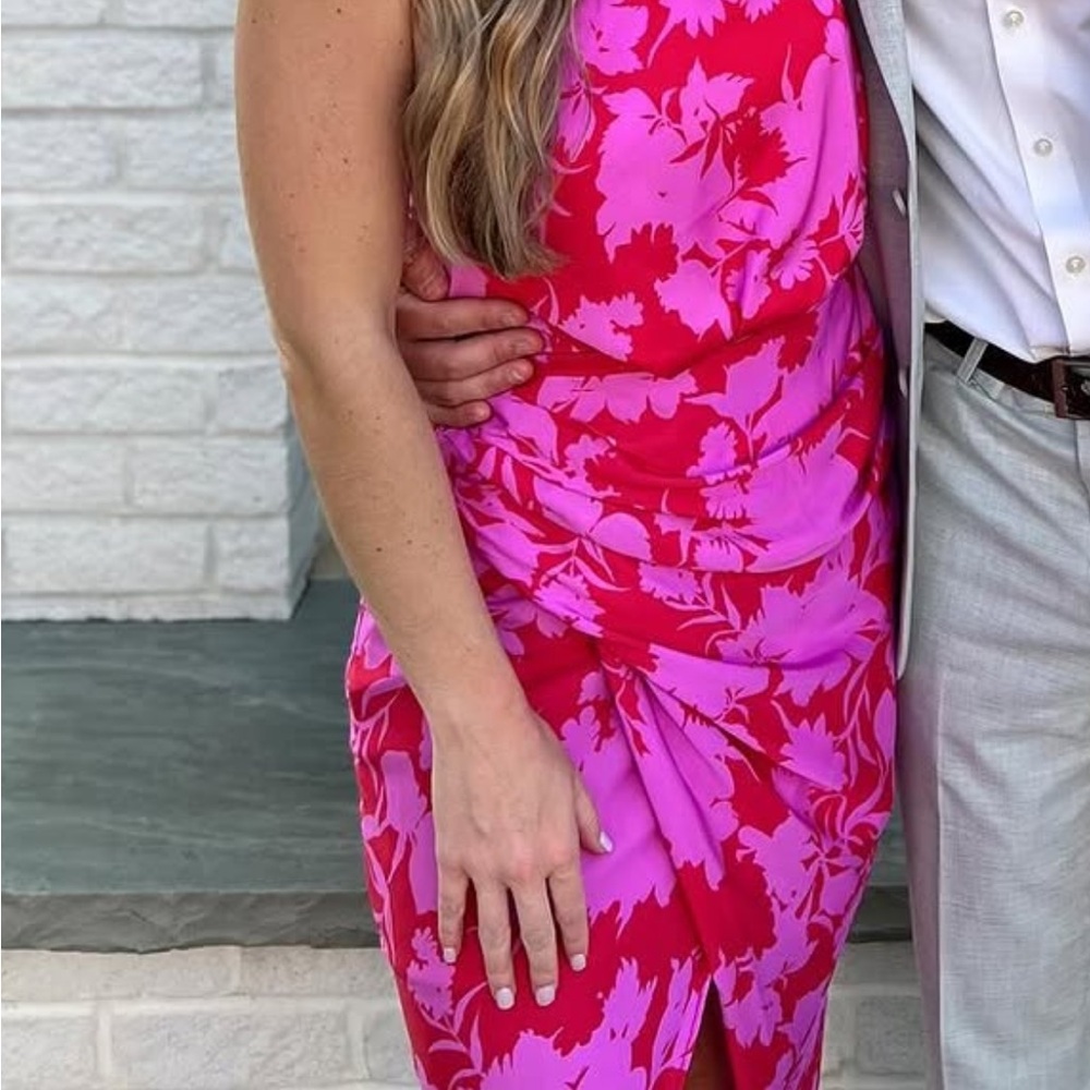 DO+BE Pink & Fuchsia Floral Shift Dress